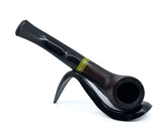 Dapper Bent Billiard Briar (Gül Kökü) 9 mm Filtreli El Yapımı Pipo - 3068