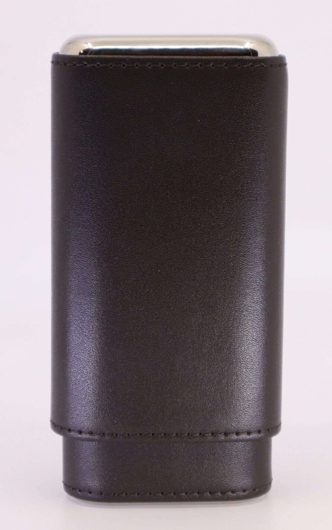 Parmida Koyu Kahverengi Deri Puro Kılıfı 3'lü - Seyahat Humidoru