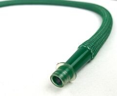 Cam Nargile Marpucu - Yeşil Hasır Örgü Kaplama Silikon Hortum