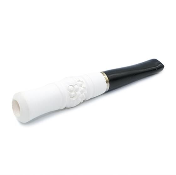 Doğal Lületaşı El Yapımı İşlemeli Ağızlık