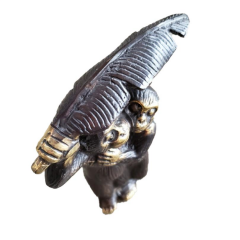 Pirinç 2'li Maymun Figürü