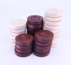 Kayın Ağacından 35 mm Tavla Pulu 3,5cm