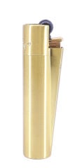 Clipper Özel Kutusunda Metal Çakmak - Mat Sarı (Brushed Gold)