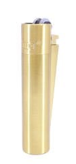 Clipper Özel Kutusunda Metal Çakmak - Mat Sarı (Brushed Gold)