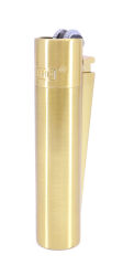 Clipper Özel Kutusunda Metal Çakmak - Mat Sarı (Brushed Gold)