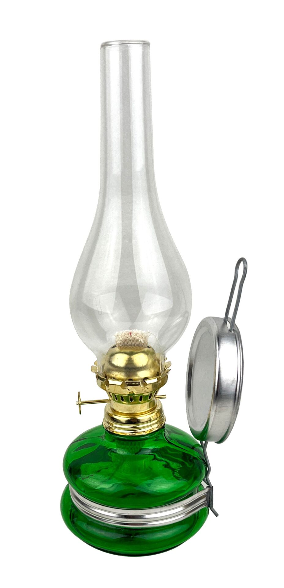 Nostaljik Gaz Yağı Lambası - Yeşil (Kandil Yağı ve Yedek Fitil ile Birlikte)