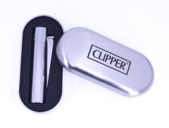 Clipper Özel Kutusunda Metal Çakmak - Parlak Gümüş (Polish Silver)