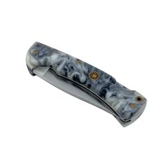 Mermer Desenli Saplı, Şık ve Kullanışlı Katlanır Çakı - Gri