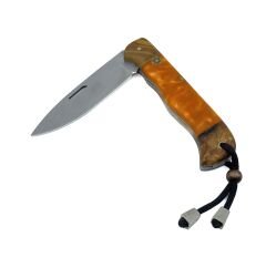 El Yapımı Kayar Eklemli (Slip-Joint) Çakı Turuncu Sap