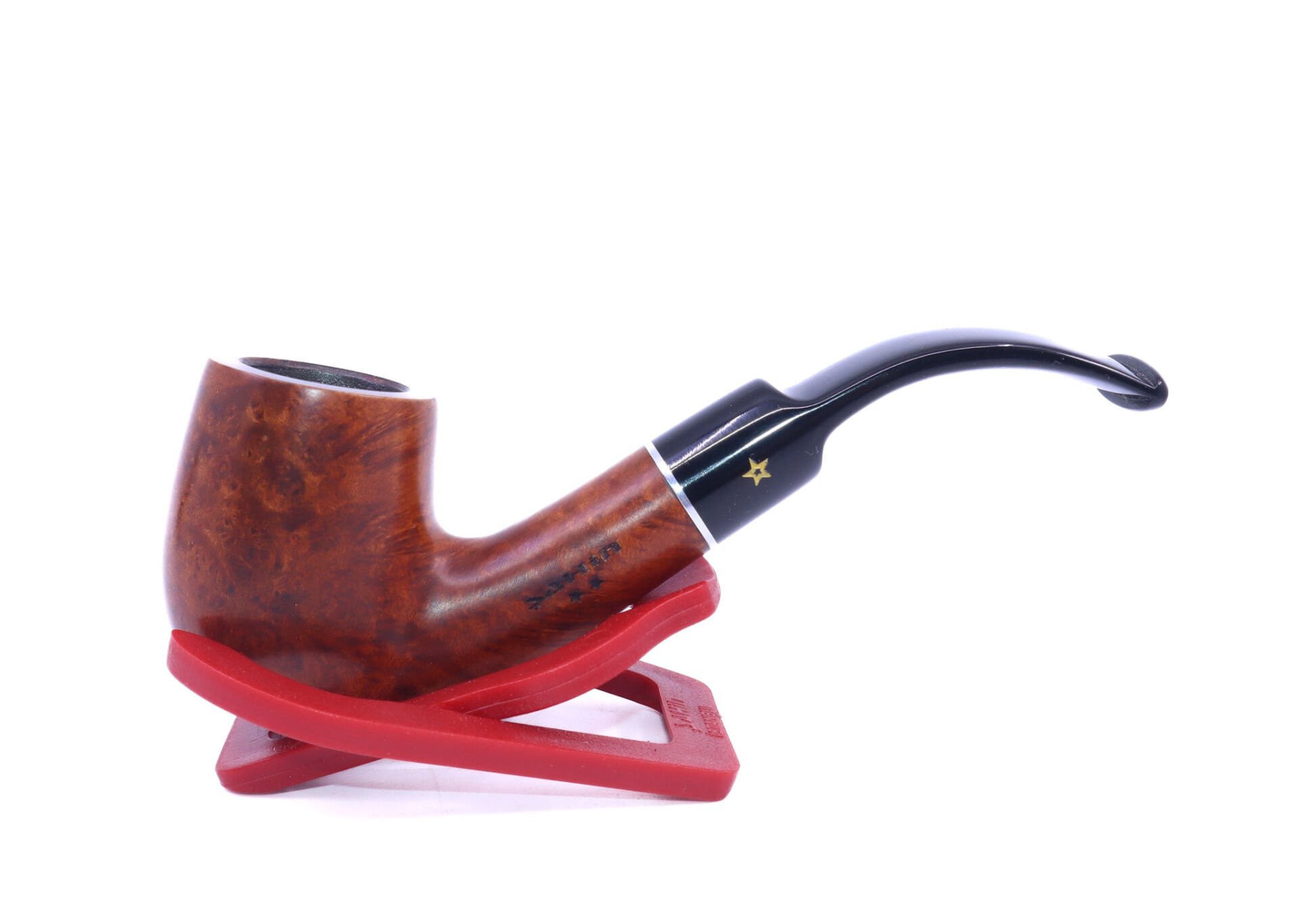 Şahin Sarı Yıldız Mod X160 Bent Billiard 9mm Filtreli Akrilik Saplı Pipo 237206