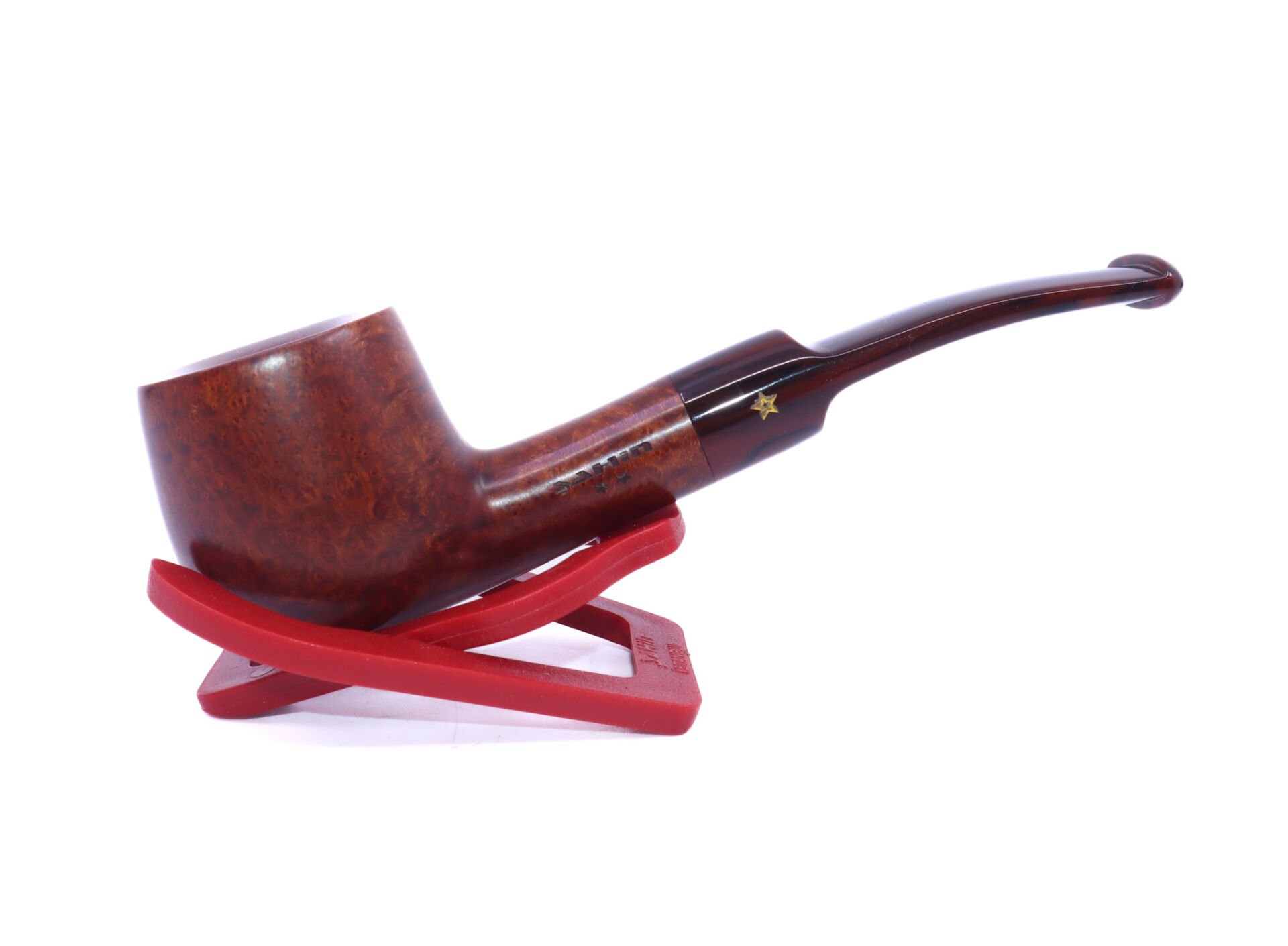 Şahin Sarı Yıldız Bent Pot Mod Ban 3 9mm. Filtreli Akrilik Saplı Pipo 237215