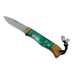 Akik Taşı Desenli Saplı, Şık ve Kullanışlı Katlanır Çakı - Zümrüt Yeşili