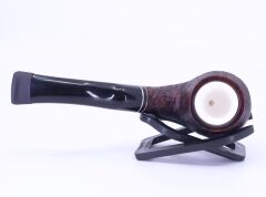 Dapper El Oyması Briar 9mm Filtreli Bent Pipo 0866