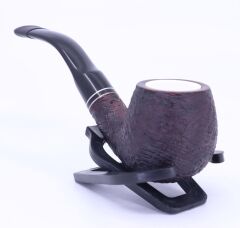 Dapper El Oyması Briar 9mm Filtreli Bent Pipo 0866