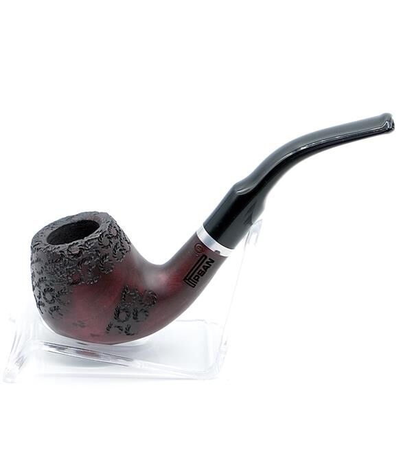 Pipsan İşlemeli Gemici Pipo Metal Filtreli Bordo