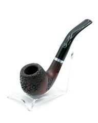 Pipsan İşlemeli Gemici Pipo Metal Filtreli Bordo