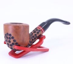 Dapper El Oyması Briar 9mm Filtreli Bent Pipo Dublin 0864