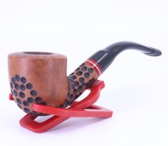 Dapper El Oyması Briar 9mm Filtreli Bent Pipo Dublin 0864