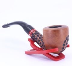 Dapper El Oyması Briar 9mm Filtreli Bent Pipo Dublin 0864