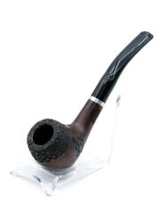 Pipsan İşlemeli Düz Pipo Metal Filtreli Ceviz