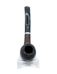 Pipsan İşlemeli Düz Pipo Metal Filtreli Ceviz