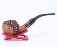 Dapper El Oyması Briar 9mm Filtreli Bent Billiard Pipo 0865
