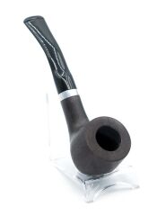 Pipsan İşlemeli Kırma Damak Pipo 9mm Filtreli Siyah