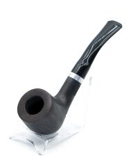 Pipsan İşlemeli Kırma Damak Pipo 9mm Filtreli Siyah