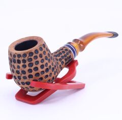Dapper El Oyması Briar 9mm Filtreli Half Bent Pipo 0868