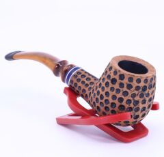 Dapper El Oyması Briar 9mm Filtreli Half Bent Pipo 0868