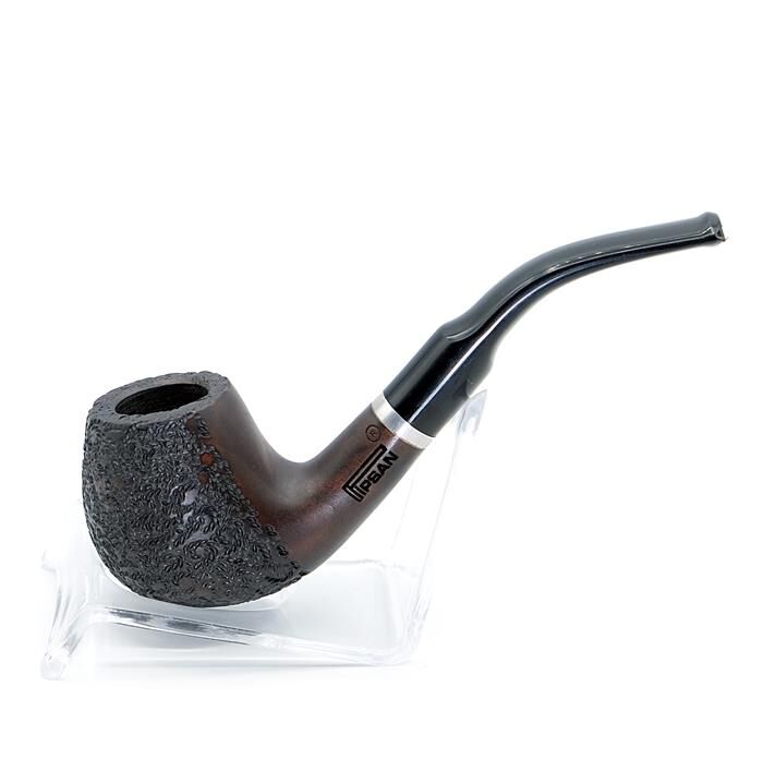 Pipsan İşlemeli Gemici Pipo Metal Filtreli Kahverengi