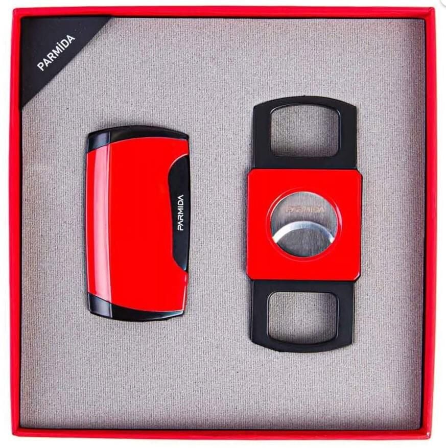 Parmida Çakmak ve Kesici İkili Puro Seti Kırmızı