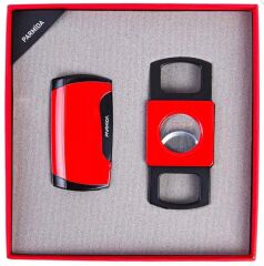 Parmida Çakmak ve Kesici İkili Puro Seti Kırmızı