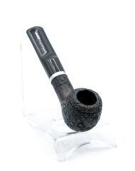 Pipsan İşlemeli Düz Pipo Metal Filtreli Ceviz