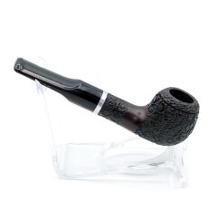 Pipsan İşlemeli Düz Pipo Metal Filtreli Ceviz