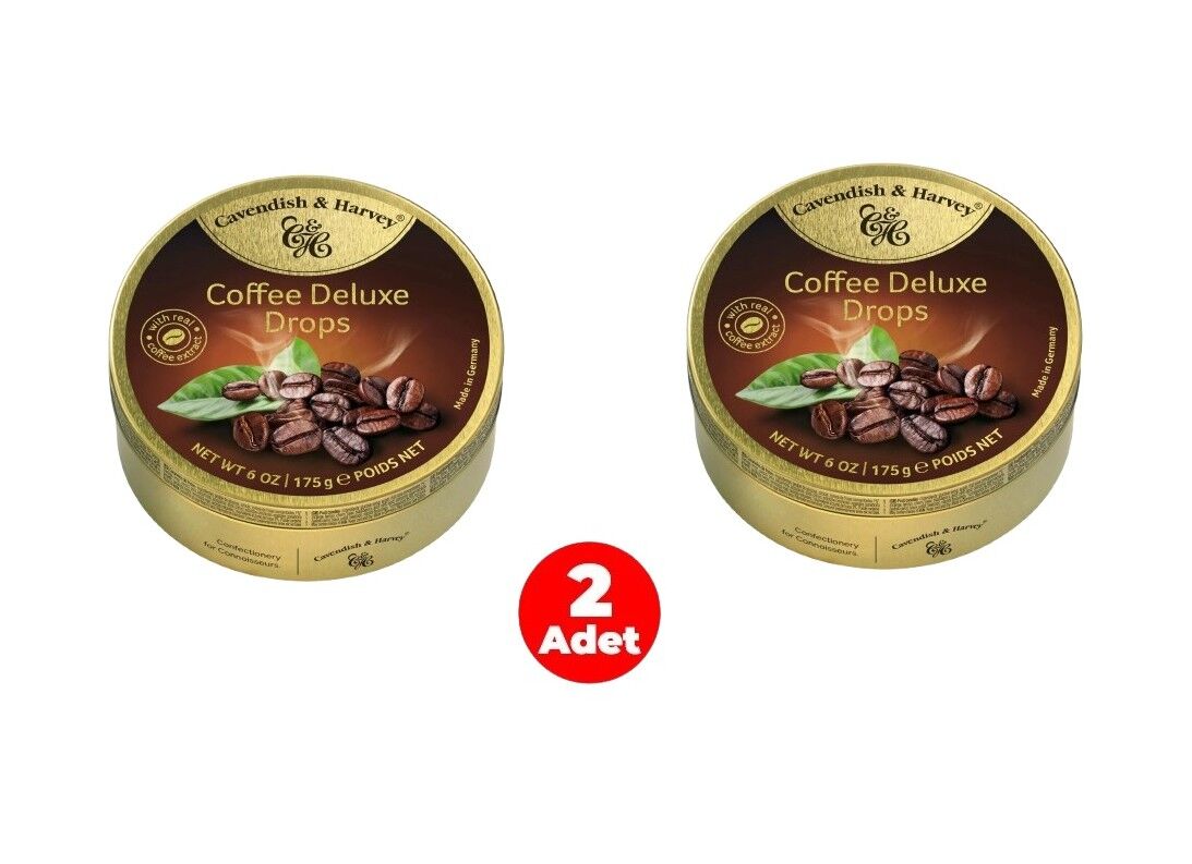Cavendish & Harvey Coffee Deluxe Drops Kahve Aromalı Şeker 175 Gr (2 ADET)