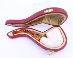 Lületaşı Pipo / Doğal Lületaşı El Yapımı Özel Kutulu 01