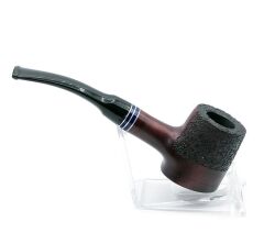 Dapper İşlemeli 9mm Filtreli Poker Pipo (Vişne/Mavi Bilezik)