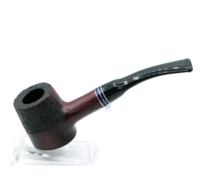 Dapper İşlemeli 9mm Filtreli Poker Pipo (Vişne/Mavi Bilezik)