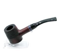 Dapper İşlemeli 9mm Filtreli Poker Pipo (Vişne/Mavi Bilezik)