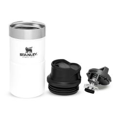 İnce Gövde Classic Trigger-Action Travel Mug 0,25 Litre(8,5 Oz) - Stanley Klasik Tek El Termos Bardak - Polar
