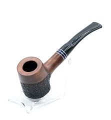 Dapper İşlemeli 9mm Filtreli Poker Pipo (Mavi Bilezik)