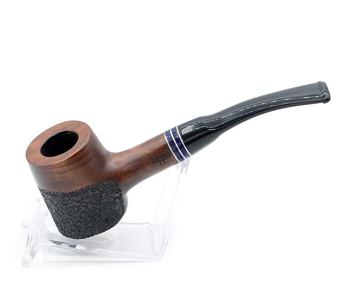 Dapper İşlemeli 9mm Filtreli Poker Pipo (Mavi Bilezik)