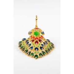 Swaroski Taşlı Tavuskuşu Mücevher Kutusu