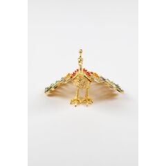 Swaroski Taşlı Tavuskuşu Mücevher Kutusu