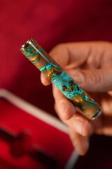Caka Odkka Turquoise El Yapımı Ortadan Kırılan Benzinli Gemici (Muhtar) Çakmağı - Pirinç