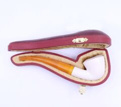 Lületaşı Pipo / Doğal Lületaşı El Yapımı Özel Kutulu 07