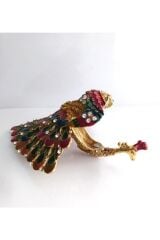 Swaroski Taşlı Tavuskuşu Mücevher Kutusu