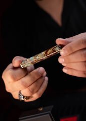 Caka Odkka Tera El Yapımı Ortadan Kırılan Benzinli Gemici (Muhtar) Çakmağı - Pirinç