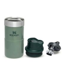 İnce Gövde Classic Trigger-Action Travel Mug 0,25 Litre(8,5 Oz) - Stanley Klasik Tek El Termos Bardak - Hammertone Green